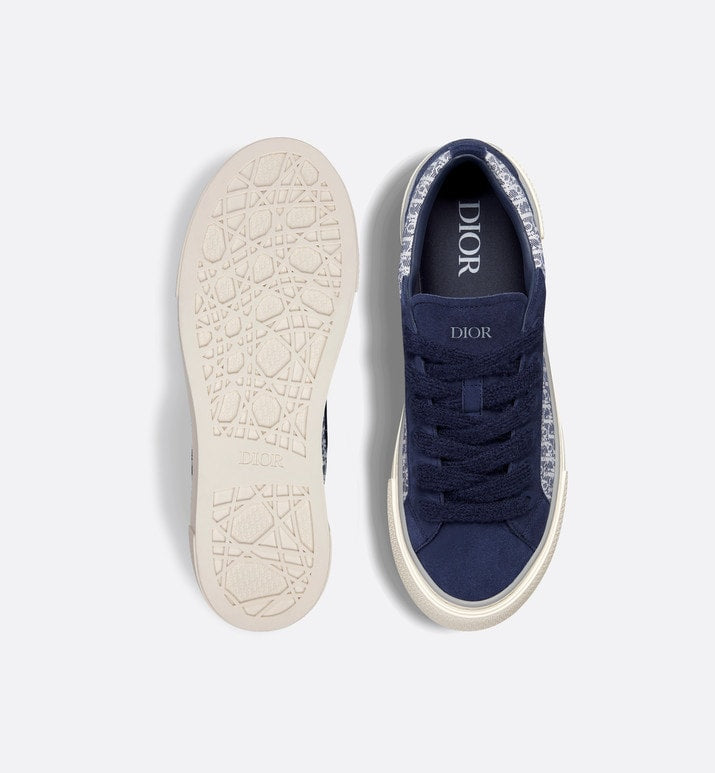 B33 Sneaker • Navy Blue Dior Oblique Jacquard and Suede