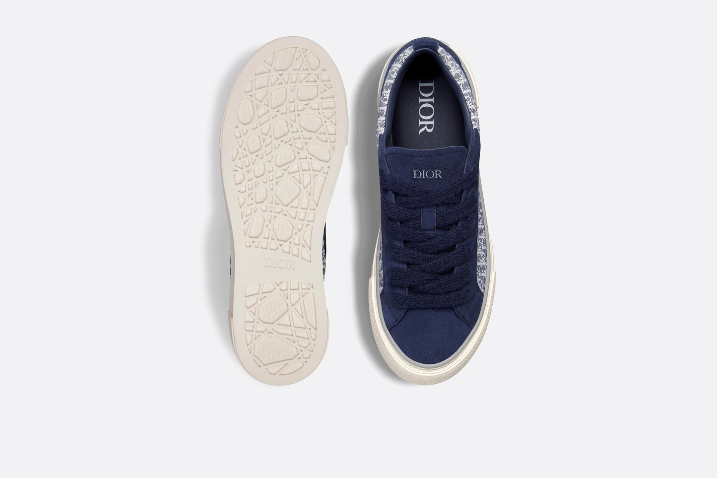 B33 Sneaker • Navy Blue Dior Oblique Jacquard and Suede