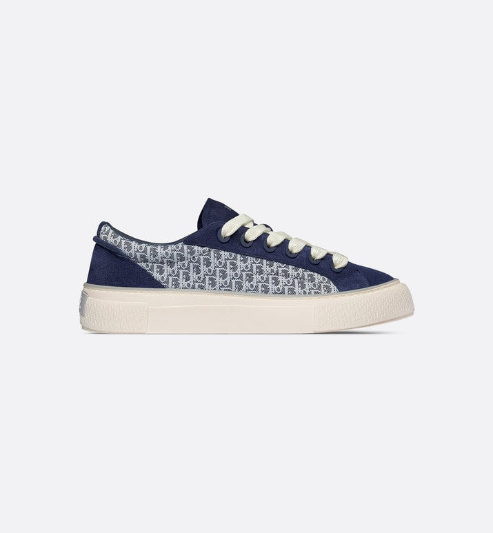 B33 Sneaker • Navy Blue Dior Oblique Jacquard and Suede