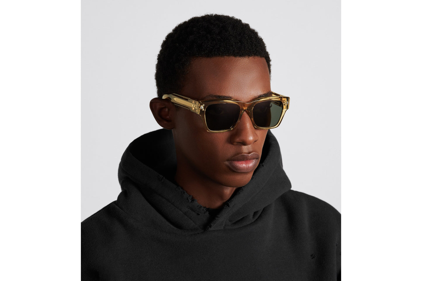 CD Diamond S2I • Translucent Yellow Rectangular Sunglasses