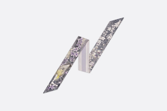 ABCDior L Lavande - Lumière Mitzah Scarf • Ivory Multicolor Silk Twill