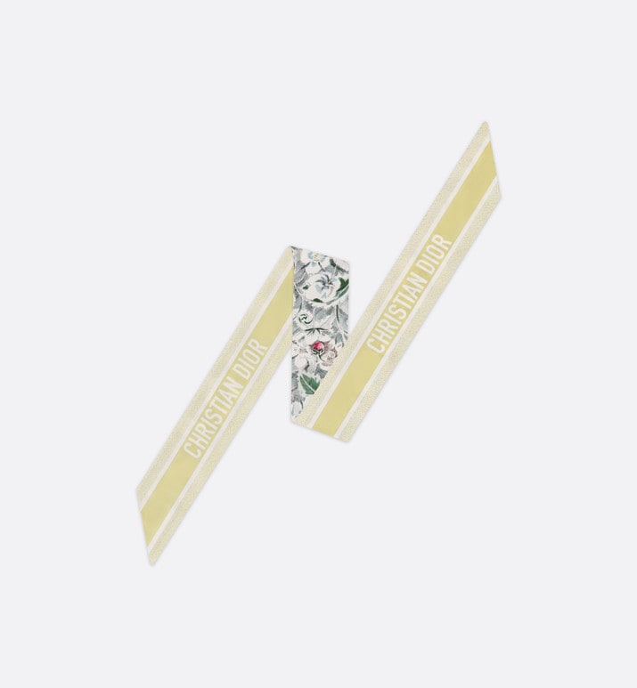 ABCDior F Fraisier des Bois - Fortune Mitzah Scarf • Ivory Multicolor Silk Twill