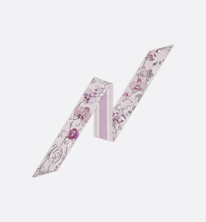 ABCDior O Orchidée - Ombre Mitzah Scarf • Ivory Multicolor Silk Twill