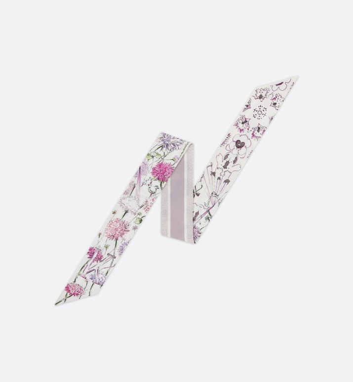 ABCDior K Knautia - Kaléidoscope Mitzah Scarf • Ivory Multicolor Silk Twill