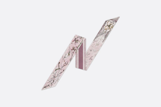 ABCDior H Hémérocalle - Heures Mitzah Scarf • Ivory Multicolor Silk Twill