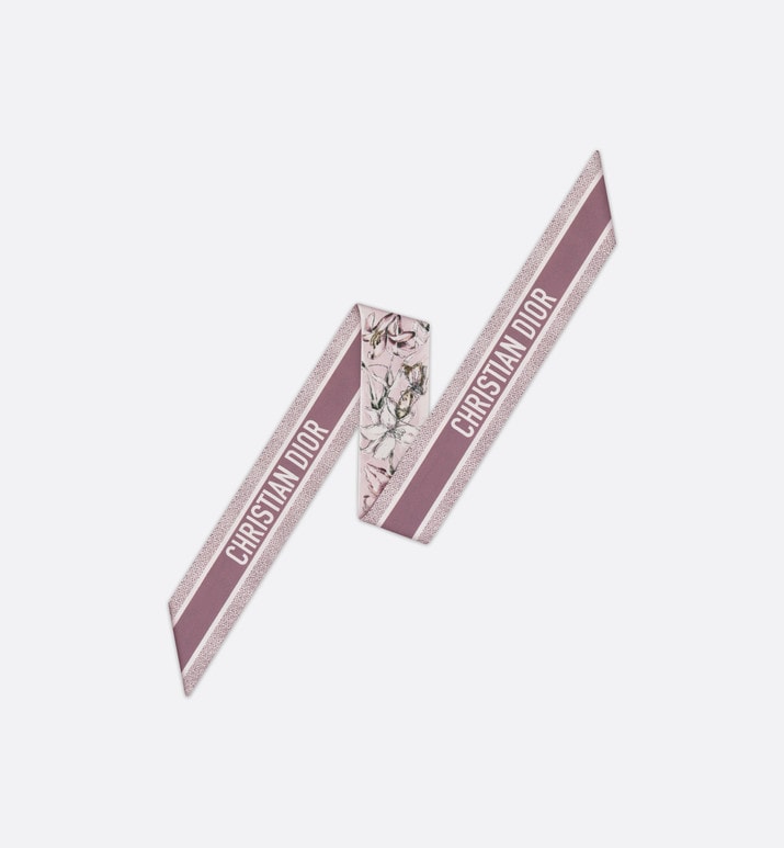 ABCDior H Hémérocalle - Heures Mitzah Scarf • Ivory Multicolor Silk Twill