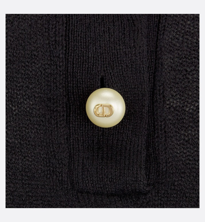 Tied Collar Sweater • Black Cashmere Knit