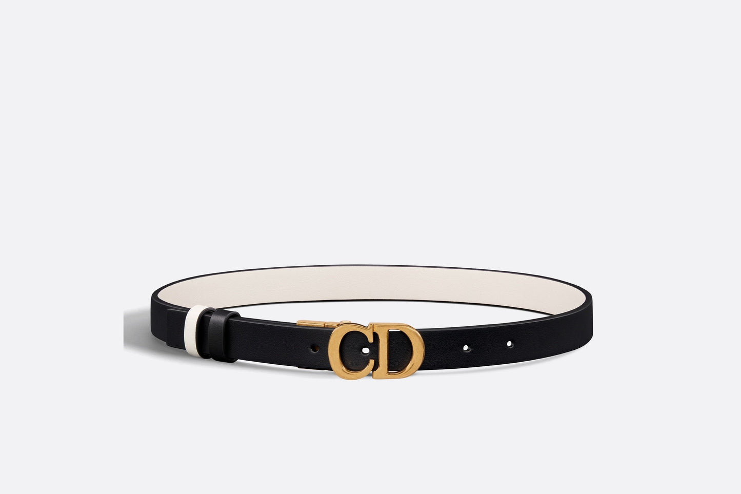 Reversible Saddle Belt • Black and Latte Smooth Calfskin, 20 MM