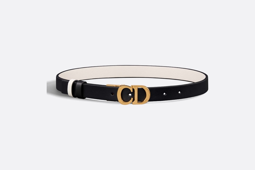 Reversible Saddle Belt • Black and Latte Smooth Calfskin, 20 MM