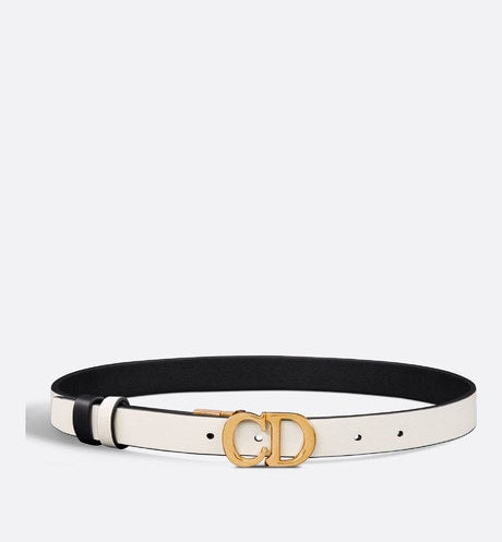 Reversible Saddle Belt • Black and Latte Smooth Calfskin, 20 MM