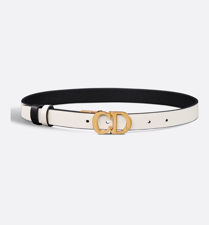 Reversible Saddle Belt • Black and Latte Smooth Calfskin, 20 MM