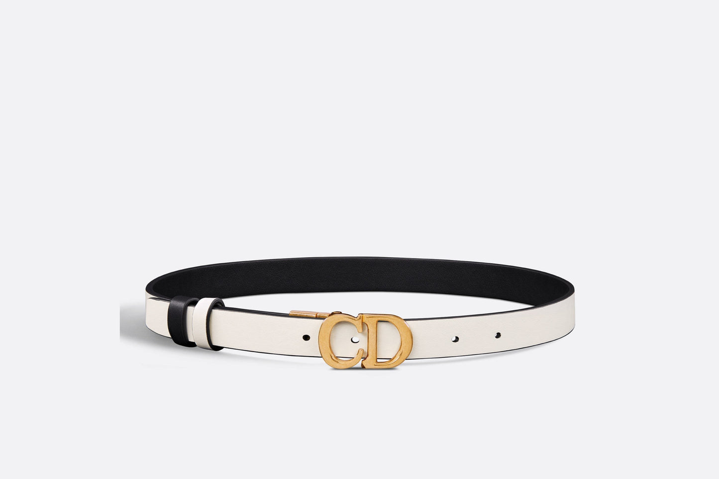 Reversible Saddle Belt • Black and Latte Smooth Calfskin, 20 MM