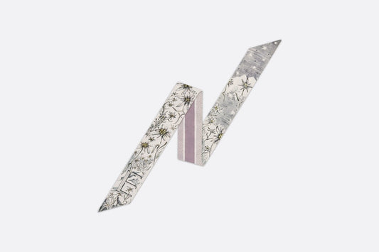ABCDior E Edelweiss - Étoile Mitzah Scarf • Ivory Multicolor Silk Twill