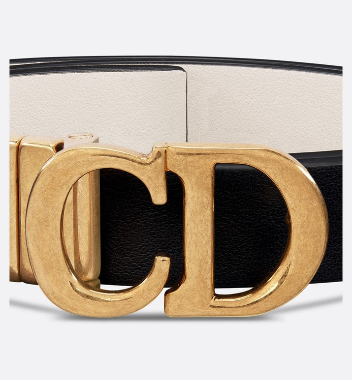 Reversible Saddle Belt • Black and Latte Smooth Calfskin, 20 MM