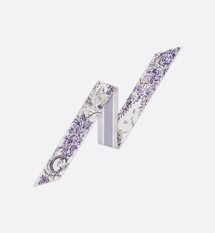 ABCDior G Glycine - Grâce du Printemps Mitzah Scarf • Ivory Multicolor Silk Twill