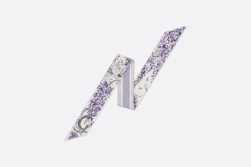 ABCDior G Glycine - Grâce du Printemps Mitzah Scarf • Ivory Multicolor Silk Twill