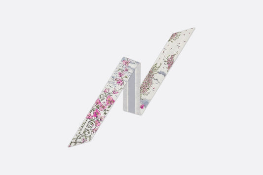 ABCDior B Bougainvillée - Brise Marine Mitzah Scarf • Ivory Multicolor Silk Twill