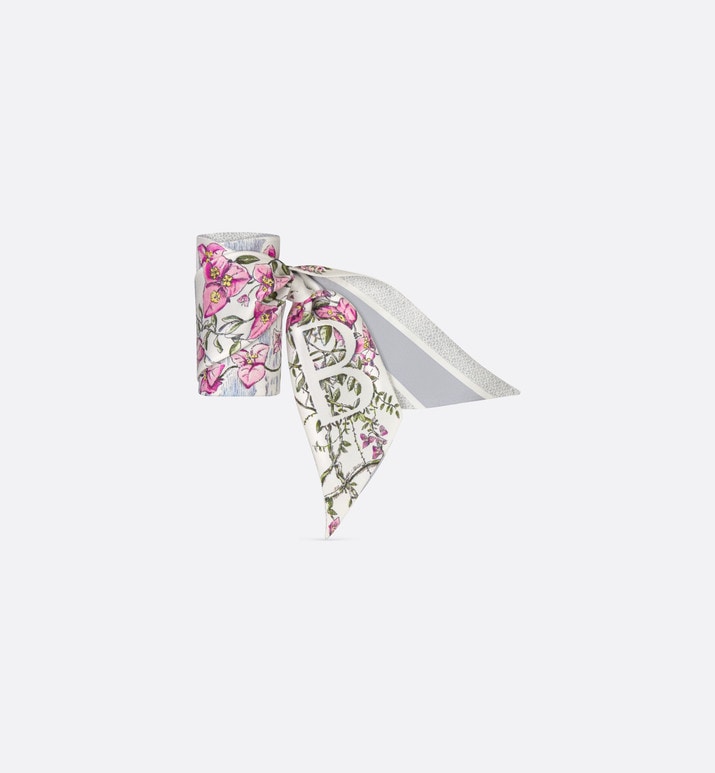 ABCDior B Bougainvillée - Brise Marine Mitzah Scarf • Ivory Multicolor Silk Twill