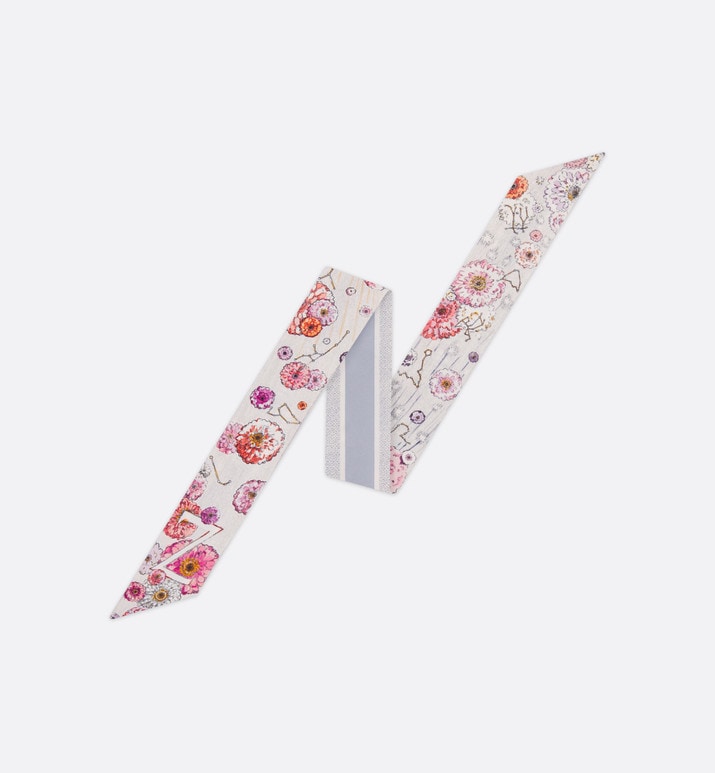 ABCDior Z Zinnia - Zodiaque Mitzah Scarf • Ivory Multicolor Silk Twill