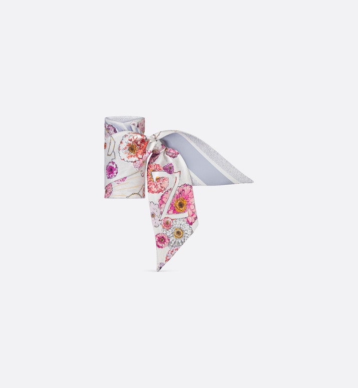 ABCDior Z Zinnia - Zodiaque Mitzah Scarf • Ivory Multicolor Silk Twill