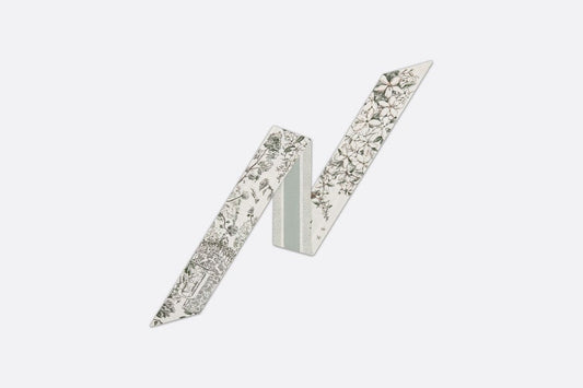 ABCDior J Jasmin - Jardin Blanc Mitzah Scarf • Ivory Multicolor Silk Twill