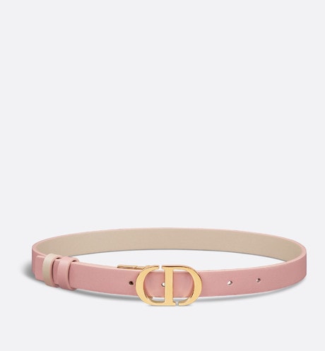 30 Montaigne Reversible Belt • Antique Pink and Powder Beige Smooth Calfskin, 20 MM