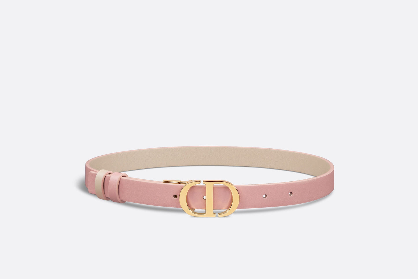 30 Montaigne Reversible Belt • Antique Pink and Powder Beige Smooth Calfskin, 20 MM