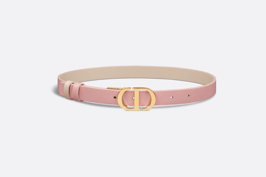 30 Montaigne Reversible Belt • Antique Pink and Powder Beige Smooth Calfskin, 20 MM