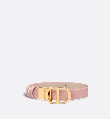 30 Montaigne Reversible Belt • Antique Pink and Powder Beige Smooth Calfskin, 20 MM