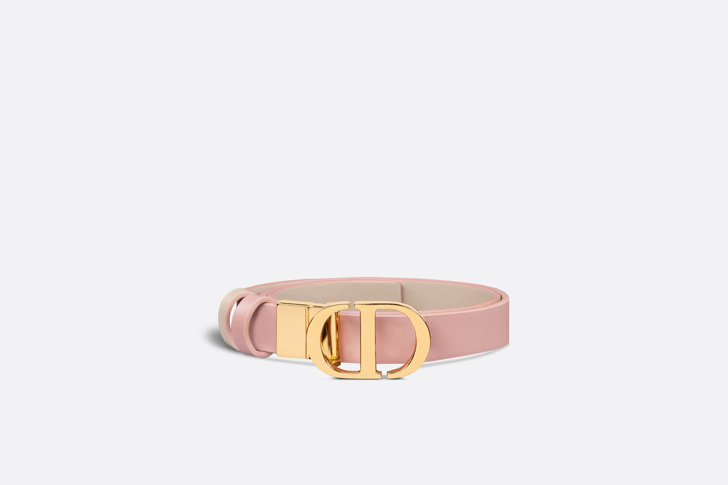 30 Montaigne Reversible Belt • Antique Pink and Powder Beige Smooth Calfskin, 20 MM