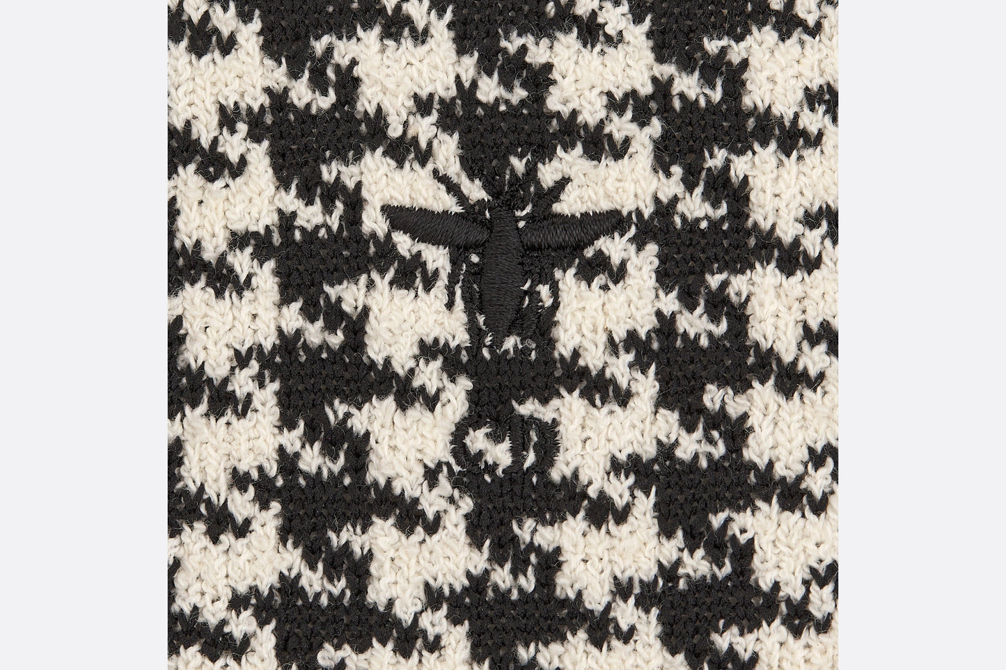 Twin-Set • Black and White Houndstooth Technical Cotton Knit