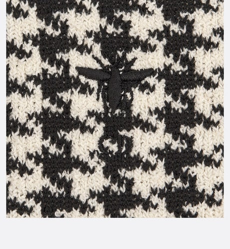 Twin-Set • Black and White Houndstooth Technical Cotton Knit