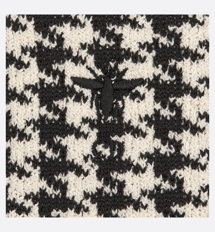 Twin-Set • Black and White Houndstooth Technical Cotton Knit