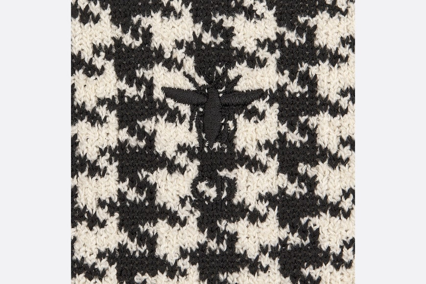 Twin-Set • Black and White Houndstooth Technical Cotton Knit
