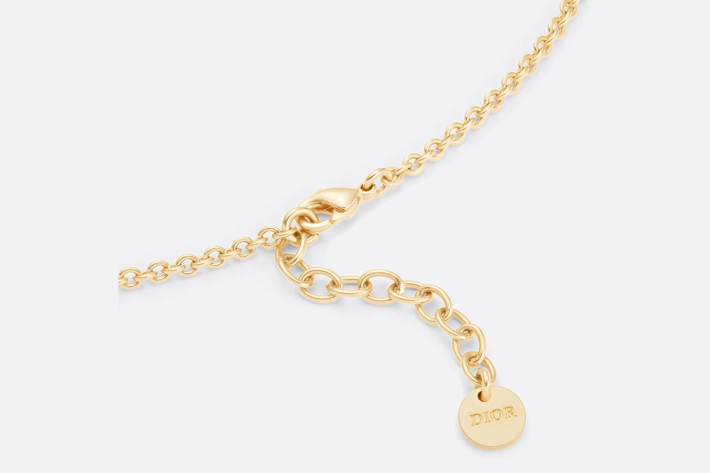 Petit CD Necklace • Gold-Finish Metal and White Resin Pearls