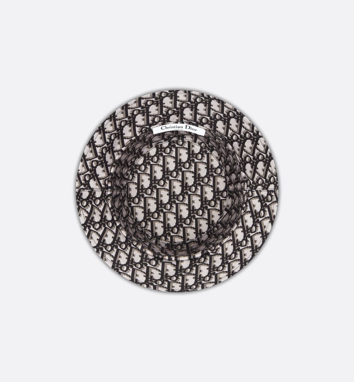 Teddy-D Plan de Paris Reversible Small Brim Bucket Hat • Beige and Black Cotton Blend