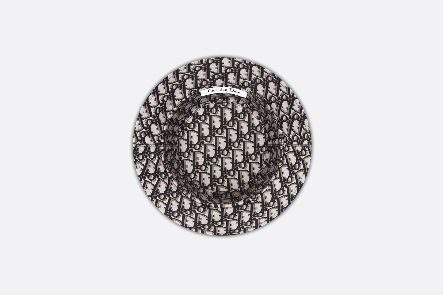 Teddy-D Plan de Paris Reversible Small Brim Bucket Hat • Beige and Black Cotton Blend