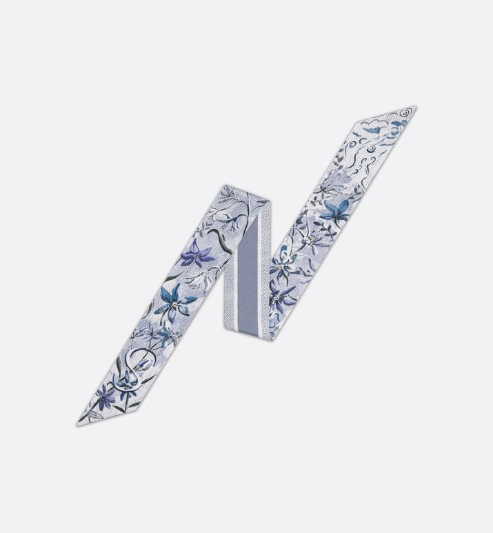 ABCDior S Scille - Souffler Mitzah Scarf • Ivory Multicolor Silk Twill