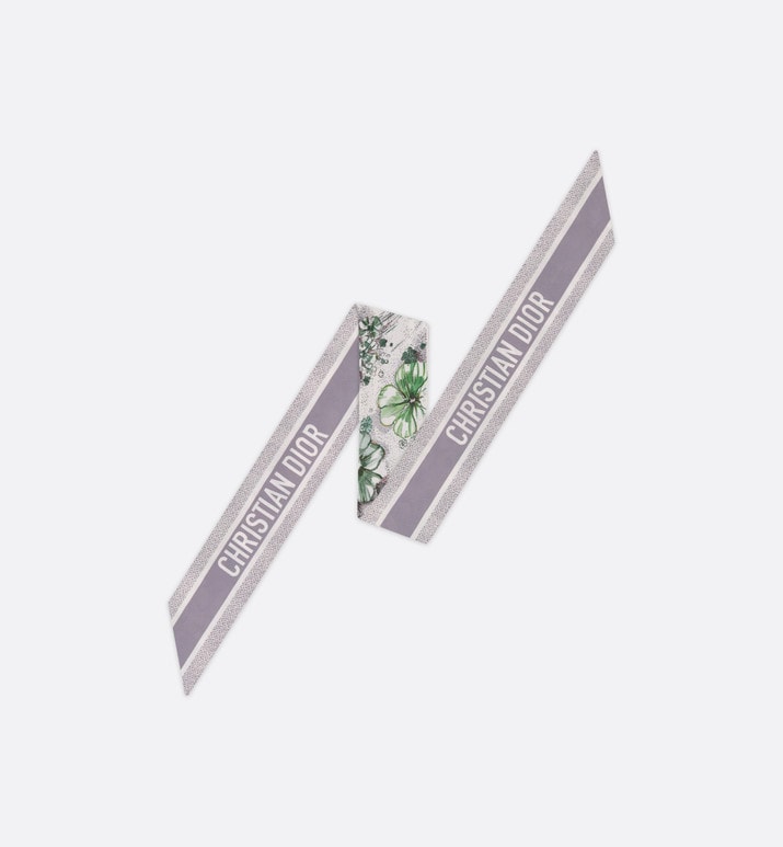 ABCDior Q Quadrilobe - Quand Vient le Soir Mitzah Scarf • Ivory Multicolor Silk Twill