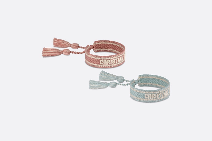 J'Adior Bracelet Set • Placid Blue and Pink Cotton
