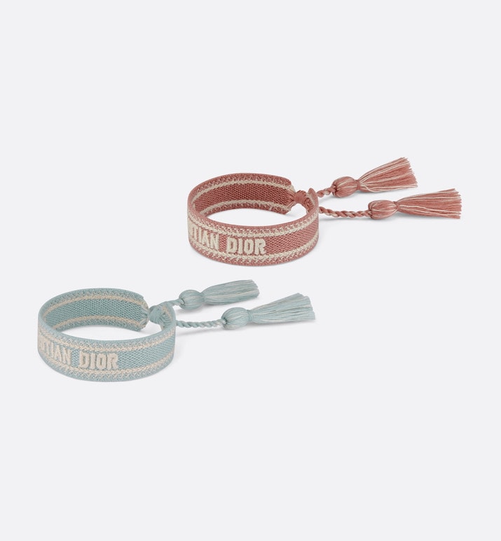 J'Adior Bracelet Set • Placid Blue and Pink Cotton