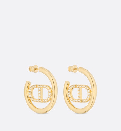 30 Montaigne Earrings • Gold-Finish Metal and White Resin Pearls