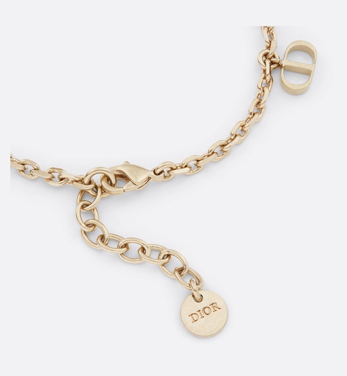 Plan de Paris Bracelet • Gold-Finish Metal and White Resin Pearls