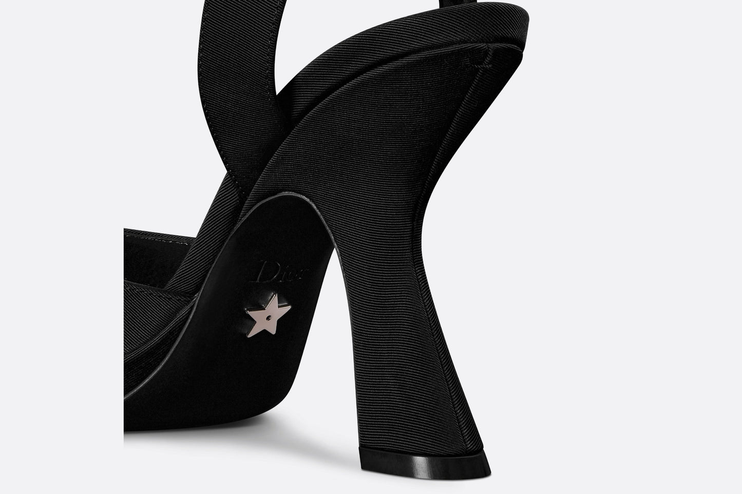 Dior Rose Pump • Black Grosgrain and White Resin Pearls