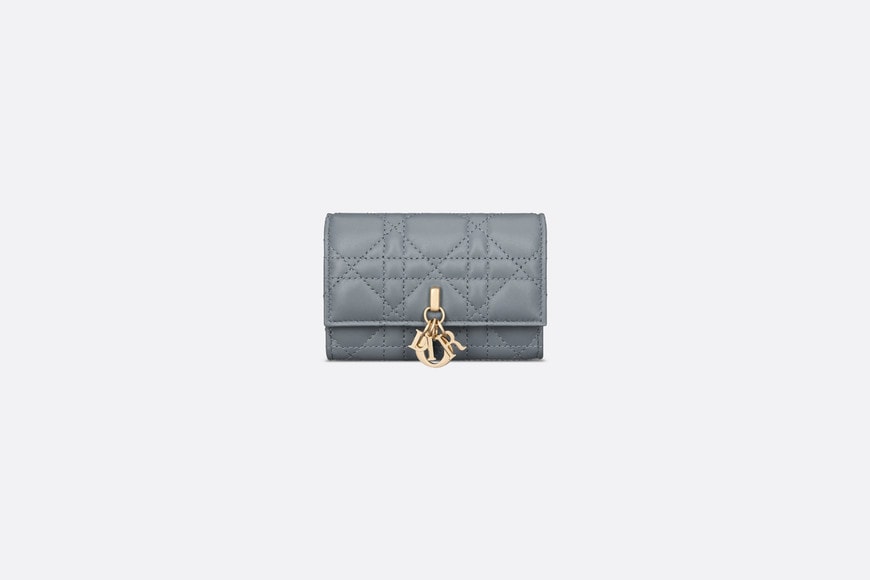 Miss Dior Glycine Wallet • Cloud Blue Cannage Lambskin