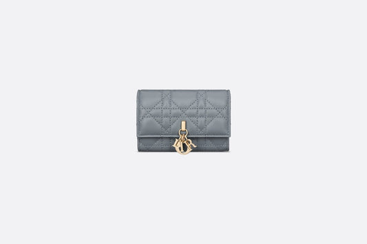 Miss Dior Glycine Wallet • Cloud Blue Cannage Lambskin