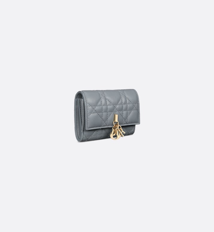 Miss Dior Glycine Wallet • Cloud Blue Cannage Lambskin