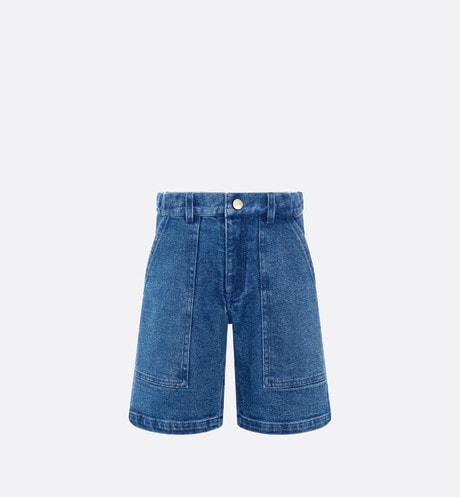 Kid's Bermuda Shorts • Blue Cotton Denim