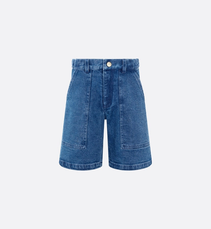 Kid's Bermuda Shorts • Blue Cotton Denim