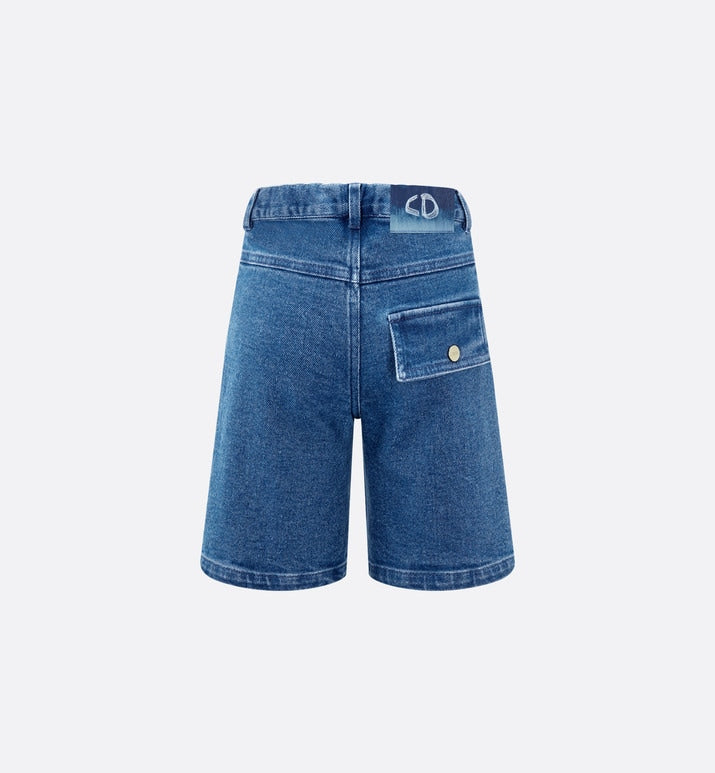 Kid's Bermuda Shorts • Blue Cotton Denim